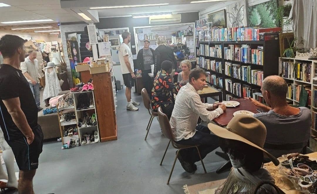 Christian books and gifts on display